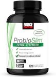 FORCE FACTOR ProbioSlim Extra Strength Probiotics for Women and Men with 30 Billion CFUs of Probiotics for Digestive Health, Bloating Relief, and Gut Health, with Prebiotic Fiber, 120 Capsules