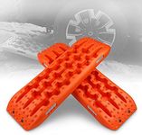 XPV AUTO Recovery Tracks Traction Boards Tire Ladder 4WD Recovery Mat for 4X4 Offroad Sand Snow Mud Track(Orange)