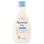 Aveeno Baby Dermexa Moisturising Wash (1x 250ml), Soothing Unscented and Soap-Free Baby Body Wash Developed to Gently Cleanse Delicate Skin, for Babies with Very Dry, Itchy Skin and Prone to Eczema