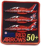 RAF Red Arrows 50 Years Royal Air Force Military Embroidered Patch MOD Approved