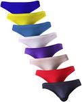 WINDAY Men Briefs Breathable Ice Silk Triangle Bikinis and Briefs N04, 8-pack Mixed Color, X-Large