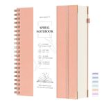 SYHMUP Dot Grid Spiral Journal Notebook with 320 Perforated Pages, A4 Thick Journals for Work, 8.5” x 11” 100gsm Paper, Hardcover Notebooks for Writing, School, Women, Men, Pink