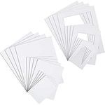 24 Pieces White Picture Mat Kit, In