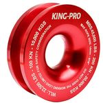 King-PRO Snatch Recovery Ring, 45000 lbs Winch Snatch Block Pulley Towing Ring, for ATV UTV SUV Truck Off-Road Vehicle Towing Soft Shackle Recovery（Red）