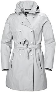Helly Hansen Women's Welsey II Waterproof Breathable Trench Coat, 853 Grey Fog, Medium
