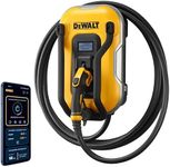 DEWALT Electric Vehicle Level 2 EV Charger up to 48 Amps 240V, App Control Bluetooth & Wi-Fi, CSA Certified Indoor/Outdoor Hardwired Wall Mounted Charging Station with 25 ft. Cable