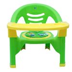 Nabhya Small Baby Chair with Safety Tray and Soft Cushion with Baby Whistle Sound-(Green)