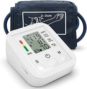 Eacam Portable Electronic Blood Pressure Monitor Household Arm Band Type Sphygmomanometer with LCD Display Accurate Measurement