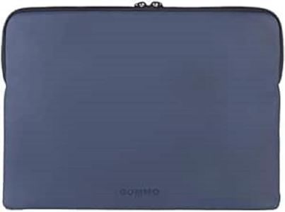 TUCANO - GOMMO - Manga para Ordenador portátil de 14" y MacBook Air 15", de Material de Goma - Azul