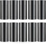 Mirrline 10 Pcs 75ml/2.5oz Empty Deodorant Containers Plastic Twist-up Filling Stick Refillable Round Bottom Fill Bottles Tubes for Homemade Natural Deodorant Lip Balm Soap - Black