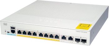 Cisco Catalyst 1000-8P-E-2G-L Network Switch, 8 Gbe Ports, 670W PoE Budget, 2 1G SFP/RJ-45 Combo Ports, Fanless Operation, External PS, Enhanced Limited (C1000-8P-E-2G-L)