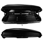 GEARFLOW Gloss BLACK Car Roof Box,400L Capacity Extra-Large Hard Roof Cargo Carrier with Security Keys & Dual Side Opening, Waterproof Rooftop Luggage Storage Box for Car, SUV, Van, Fits Most