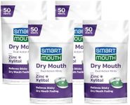 SmartMouth Dry Mouth Dual-Action Mints - Sugar-Free Breath Mints - 50 Count, 4 Pack, Mellow Mint