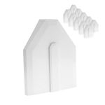 Universal Glazing Bar End Cap Conservatory Roof Rafter Trim - White, 10 Pack