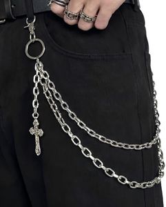 SABOZEㅤ Biker Pants Chain & Wallet Chain for Men & Women – Double Layer Hip Hop Gothic Rapper Style Accessory for Jeans, Pocket, Belt