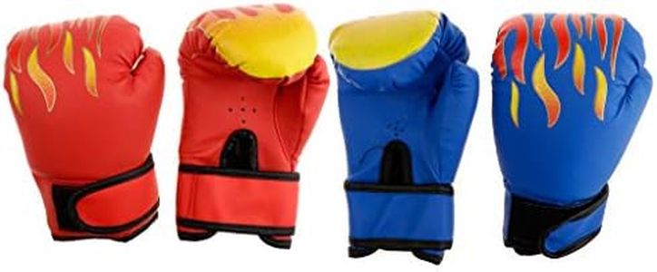 2 Pairs Kids Boxing Gloves for Children Age 6 to 12 Years 8 Ounce PU Leather Kickboxing Thai caseing Thai Sparring