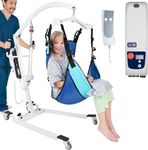 Vive Electric Patient Lift for Home Use with Sling - Portable, Adjustable Medical Patient Lift for Home Use - Electric Sit to Stand Chair for Elderly, Adults & Handicap - Person Floor Transfer Assist