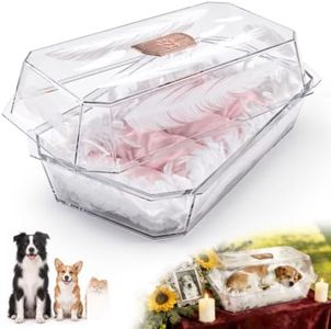 Premium Acrylic Crystal‑Clear Pet Casket for Dogs & Cats-Large