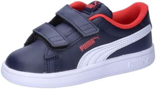 PUMA Unisex Baby Smash 3.0 L V Inf Trainers, Puma Navy PUMA White for All Time Red, 4.5 US