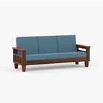 KL Furniture™ Wooden Sheesham Teak Wood Sofa Set 3 Seater | Furniture Living Room | 3 Seater Sofa Set Wooden | Office Furniture Sofa Set | Without Pillow (Teak Finish)