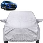 Fronx Waterproof Car Cover with Mirror Pockets, Shinning Silver Design, Non Woven fabric,Triple Stitched, Compatible with Maruti Fronx Car Cover (2023/2024), Fronx Car Accessories