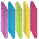 Mixweer 50 Pcs Glitter Nail File Colorful Nail Buffers Double Sided Emery Nail Filer Manicure and Pedicure Nail File Strips Pedicure Tools for Women Girls Shaping Smoothing Toenails and Fingernails