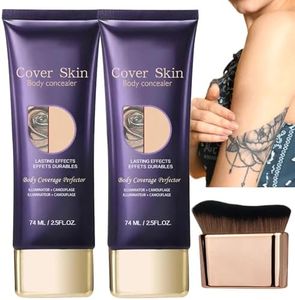 Body Coverage Perfector, All-Over Complexion Perfector, Body Coverage Perfector - Waterproof, Lightweight & Flawless Body Makeup Leg Tattoo Cover Up Makeup with Brush (2)