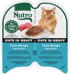 NUTRO Perfect Portions Adult Wet Cat Food Grain Free Tuna Cuts in Gravy Entrées, 75g Tray (Pack of 24)