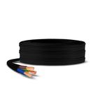 Primes DIY 3 Core Round Black Flex Flexible Cable, stranded electrical copper wire, Insulated Flexible PVC Wire, Stranded Wire High Temperature Resistance, 3182Y BASEC Approved 1mm(3 Meter)