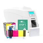 Magicard 300 Dual-Sided Secure ID Card Printer with ID Badge Accessories