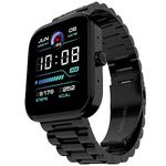 Fire-Boltt Encore Stainless Steel Smart Watch with 1.83” Full Touch Screen Display, 240 * 284 PPI, Bluetooth Calling, 10-Days Battery Life, IP67 Water Resistant, Upgraded Health Sensors (Black)