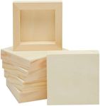 Bright Creations Wood Canvas Boards (6 Pack), 4x4 inches, 0.85 inches Thick, Pinewood Material, Smooth Surface, 6 Pieces