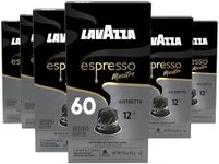 Lavazza Espresso Maestro Ristretto Aluminum Capsules Compatible with Nespresso* Original Machines, Dark Espresso Roast, Arabica and Robusta Blend (60 Capsules)