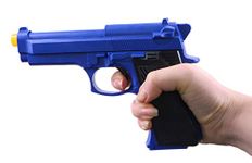 Toyland® 28cm Blue Toy Pistol With Light + Sound - Police Roleplay - Fancy Dress