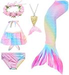 Bxysxly 5Pcs Kids Swimsuit Mermaid 