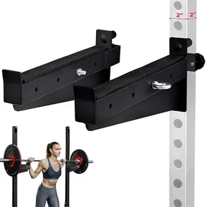 Yes4All Premium Barbell Safety Squat Bar Attachment - 1,000 LBS Capacity Squat Rack Spotter Arms 2x2 – Adjustable Height