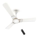 atomberg Erica Nuvo 1200mm BLDC Ceiling Fan with Remote | Award Winning Designer Fan | 5 star | High Air Delivery | Low noise operation | LED Speed Indicator | 3 Years Warranty (Snow White)