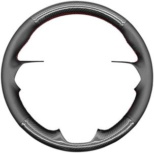MEWANT DIY Hand Stitch PU Carbon Fiber Artificial Leather Steering Wheel Wrap for Toyota Camry Corolla RAV4 Avalon