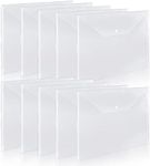 10 Pieces 11x17 inch Tabloid Size Document Folder Organizers with Snap Closure Clear Snap Closure File Folder Folder Poly Oversized Envelope File Folder Closure Plastic Folders for Office School Home