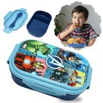 Avengers Lunchbox, 20cm Plastic Sandwich Box for Childrens, Summer Trip, Picnic, BPA Free School Travel Captain America Iron Man Thor (3 in 1 Spoon, Fork, Knife)