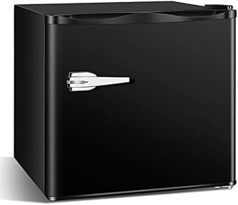 Antarctic Star Mini Upright Freezer -1.2 cu.ft Compact freezer with Removable Shelves and Adjustable Thermostat,perfect for Home/Kitchen/Office(Black)