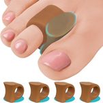 5 STARS UNITED Toe Spacers for Men and Women – 4 Gel Toe Separators for Curled and Overlapping Toes, Bunions, Hammer Toe Straightener, Big and Second Toe Spreader - Honey