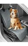 No-Skirt Dog Car Front Seat Cover, Scratch Proof Pet Front Seat Protector for Bucket Seats, Nonslip Durable Waterproof Oxford Pet Car Seat Cover for Most SUV, MPV, Cars, Gray