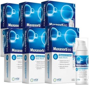 Vita Sciences Maxasorb B12 Vitamin B-12 Cream 1000 mcg: Powerful Topical Methylcobalamin for Energy, Health, and Glowing Skin - Pack of 6