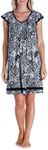 ELLEN TRACY Women's Flutter Sleeve Chemise, Black White Paisley, Large