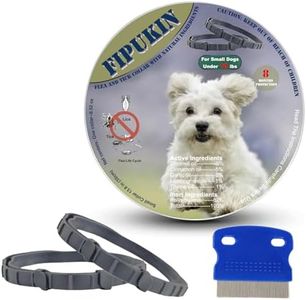 Natural Ingredients Flea Repellent Collar for Small Dogs, Safe and Effective Flea and Tick Repellent, Waterproof, 8 Months Protection per Collar, Free Comb, 13.8 Inches, 2-Pack