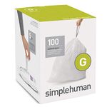 simplehuman Code G Custom Fit Liners, Drawstring Trash Bags, 30 Liter / 8 Gallon, 100-Count Box