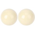 DEWIN White Billiard Ball, Pool Table Pool Cue Ball Pool Table Training Spot Cue Ball Standard 5.72cm 2 Pcs(White)