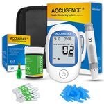 ACCUGENCE Blood Ketone Testing Kit Ketone Monitor, With 15 Blood Ketone Test Strips, 15 Lancets, 3in1 Glucose Uric Acid Ketone Multi-function Meter For Keto Diet Self-testing (Ketone Test Kit)