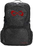 Nfinity Sparkle Backpack for Cheerleaders – Dazzling Glitter Finish, Extra Durable & Lightweight, Ideal for Travel, Fun Outings, and Adventures - Ample Storage with Adjustable Comfort Straps